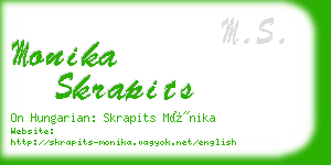 monika skrapits business card